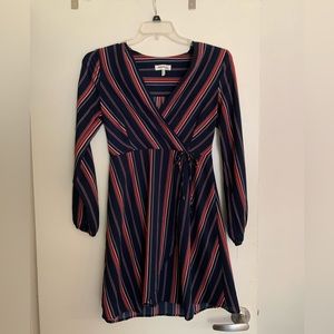 Monteau Colored Stripped Dress, Size M